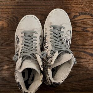 P448 snakeskin and suede Women's High-Top Sneakers